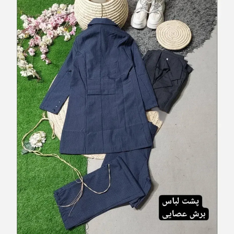 ست اداری اطلس پرشیا دونخ اعلا مشکی سرمه ای طوسی دودی سایز 38 تا 46