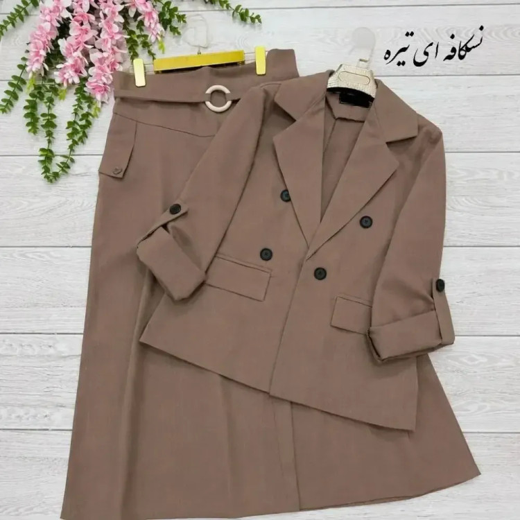 کت و شلوار لینن نچرال مدل نیکی