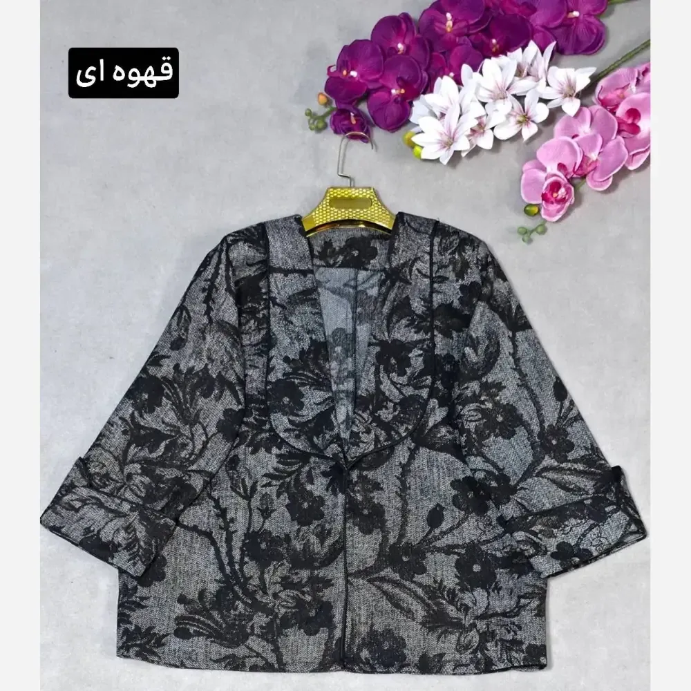 کت مجلسی زنانه مدل آنا جنس موهر درجه یک رنگ مشکی و قهوه ای فری سایز
