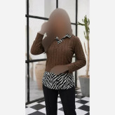 خرید تونیک زنانه ترکیبی الیزه و السا مدل شبنم رنگ بندی متنوع سایز 1 و 2
