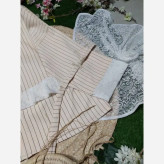 کت آدرینا سایزبزرگ جنس مازراتی اعلا رنگ بندی نسکافه ای سبربنتون سایز 38 تا 50 فری قواره دار دورسینه 142 قد 71