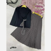 ست کت دامن دایان کرپ مازراتی بوگاتی فری سایز 38 تا 44