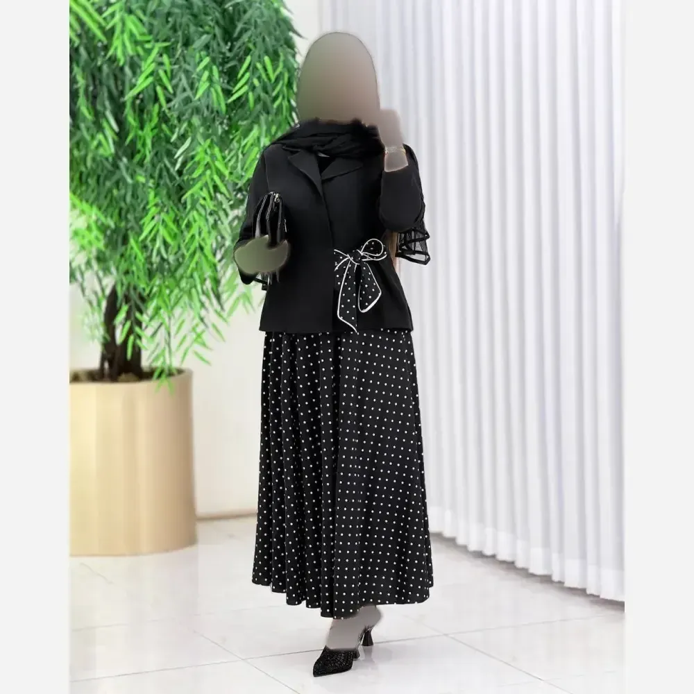 ست کت دامن دایان کرپ مازراتی بوگاتی فری سایز 38 تا 44