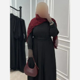پیراهن زنانه الیزه مشکی طرح کریستال فری سایز 38 تا 46