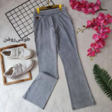 شلوار دمپا نیل جین کاغذی زنانه رنگی سایز بزرگ