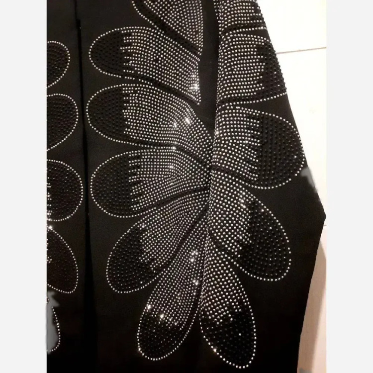 کت مجلسی زنانه گلسا جنس مازراتی رنگ مشکی سایز 1 و 2