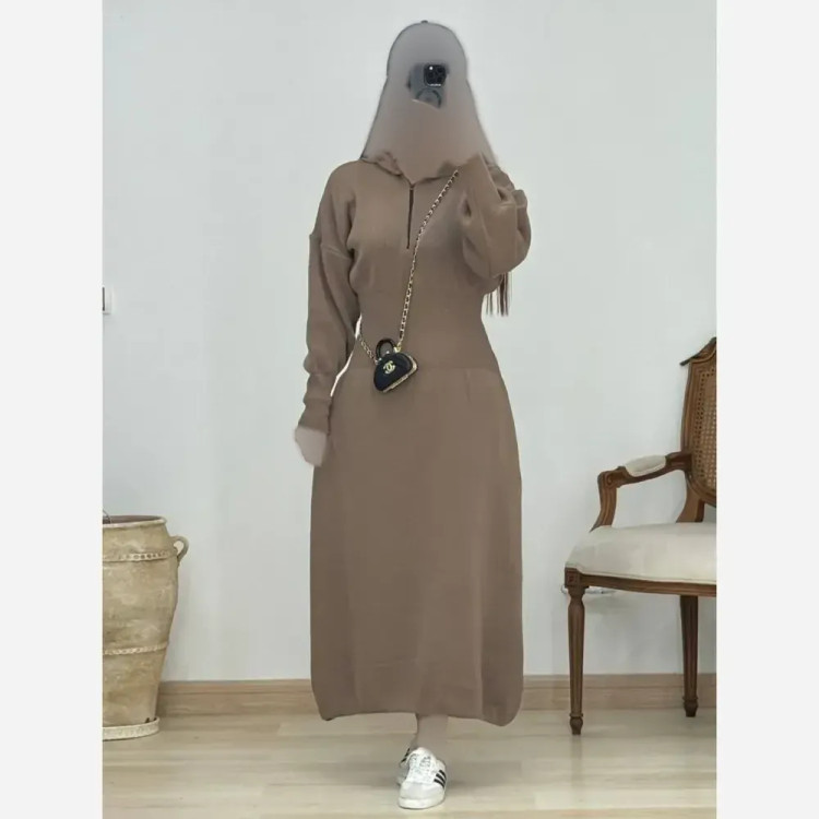 مانتو بافت بلند فری سایز بافت سه نخ درجه یک