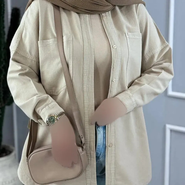 مانتو کتان زنانه اسپرت شیک فری سایز
