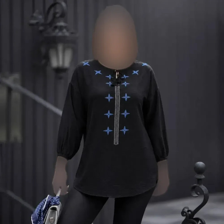 شومیز چاپی گلبرگ صوفیا درجه یک سبز فری سایز