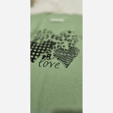 تیشرت باکسی نخ پنبه طرح LOVE فری سایز