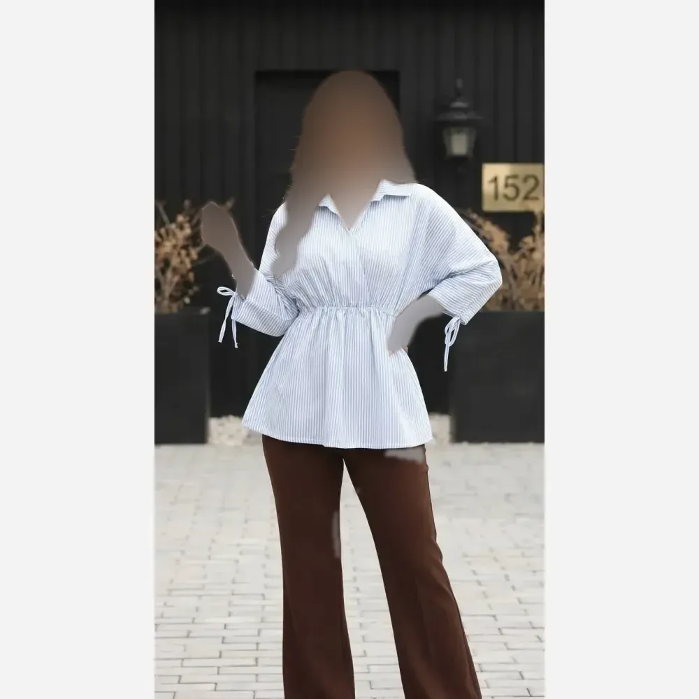 مانتو عروسکی لنین راهراه صورتی فری سایز خنک