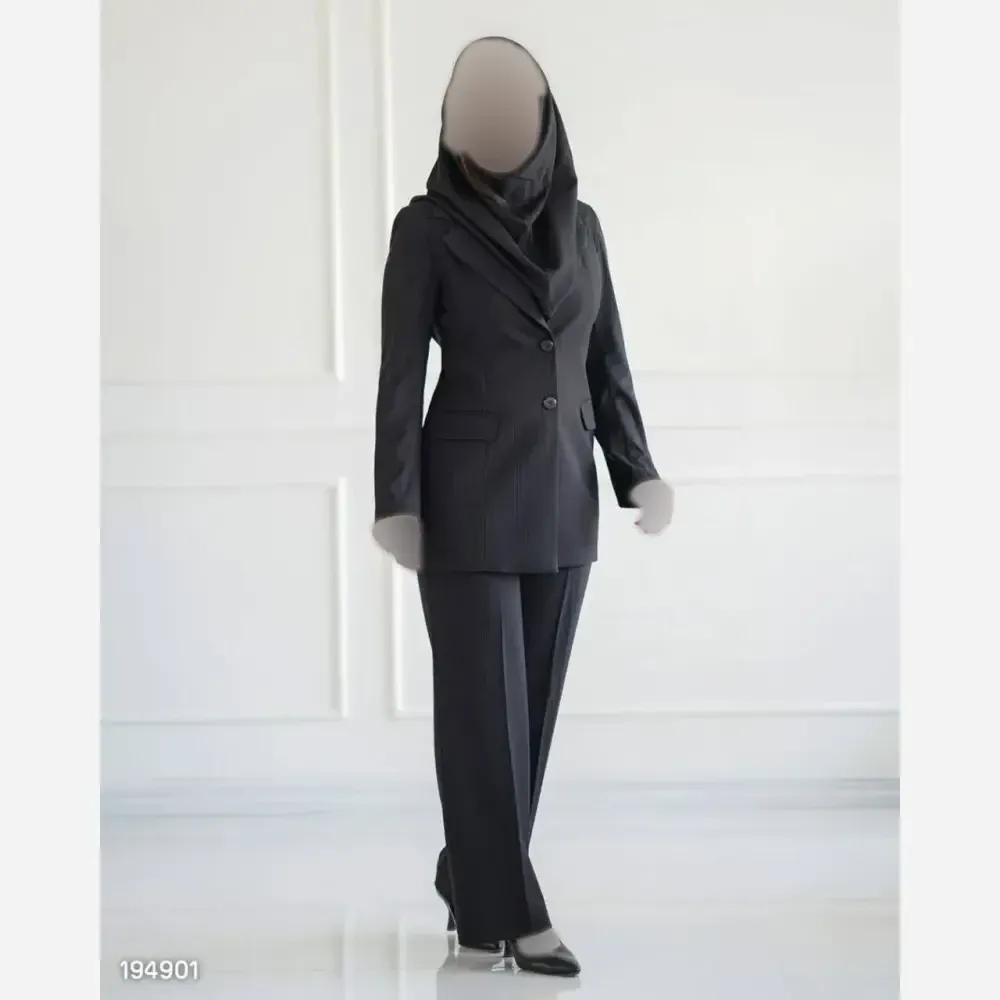 شلوار اداری زنانه جنس پرشیادونخ رنگ مشکی و سرمه ای سایز فری 36 تا 42