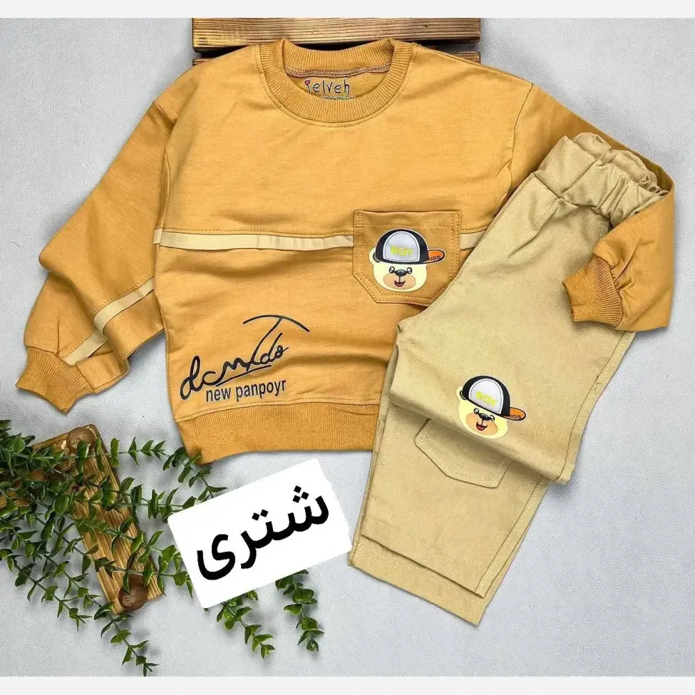بلوز و شلوار بچگانه مدل محیا بلوز پنبه دورس لاکرا و شلوار کتان رنگ بندی متنوع سایز 35 تا 45