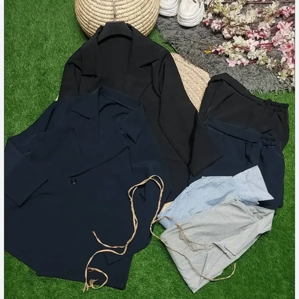 سه تیکه پاییزه زنانه نوشین جنس سوپر کجراه اعلا رنگ مشکی و سرمه ای سایز 38 تا 46