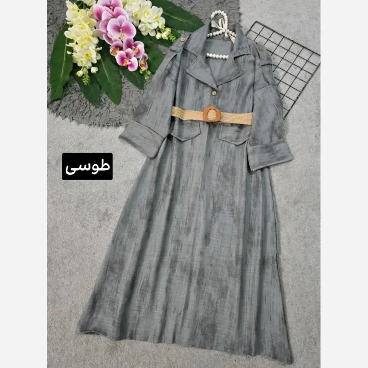 کفتان شانتون گازوئیلی کمربنددار فری سایز زنانه