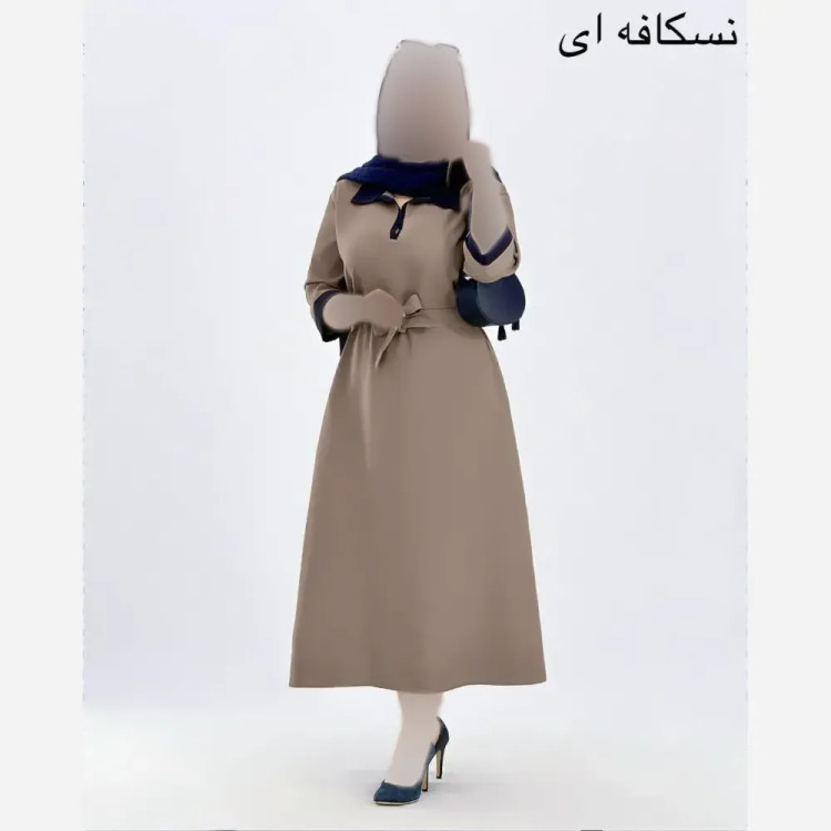 ماکسی زنانه کرپ مازراتی مدل سما کمربنددار فری سایز