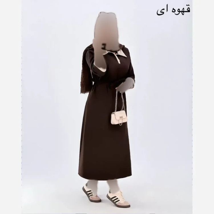 ماکسی زنانه کرپ مازراتی مدل سما کمربنددار فری سایز