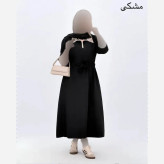 ماکسی زنانه کرپ مازراتی مدل سما کمربنددار فری سایز