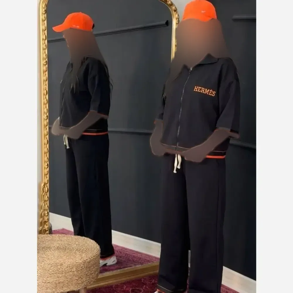 سویشرت و شلوار مازراتی هرمس رنگ مشکی سایز فری 38 تا 46
