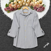شومیز زنانه جنس سوپرایوا مدل نیکا رنگ سبز و طوسی فری سایز
