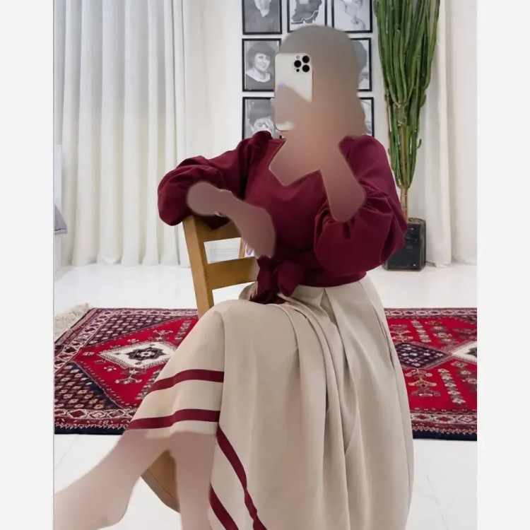 پیراهن مازراتی رویا زنانه فری سایز کمربنددار