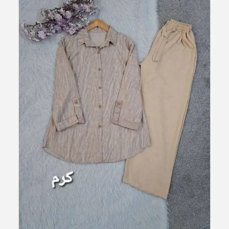 ست شومیز و شلوار زنانه جنس لاریس درجه یک بهار و تابستانه