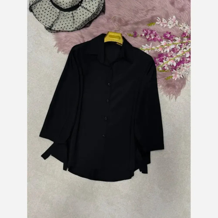 شومیز گره ای نیکی جنس پری خنک و سبک سایز فری 38 تا 48