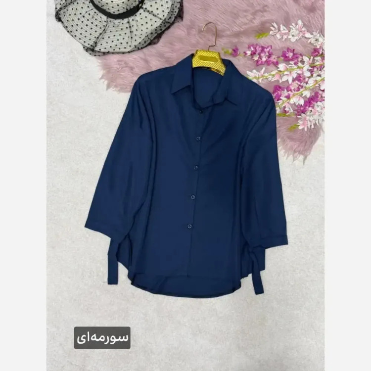 شومیز گره ای نیکی جنس پری خنک و سبک سایز فری 38 تا 48