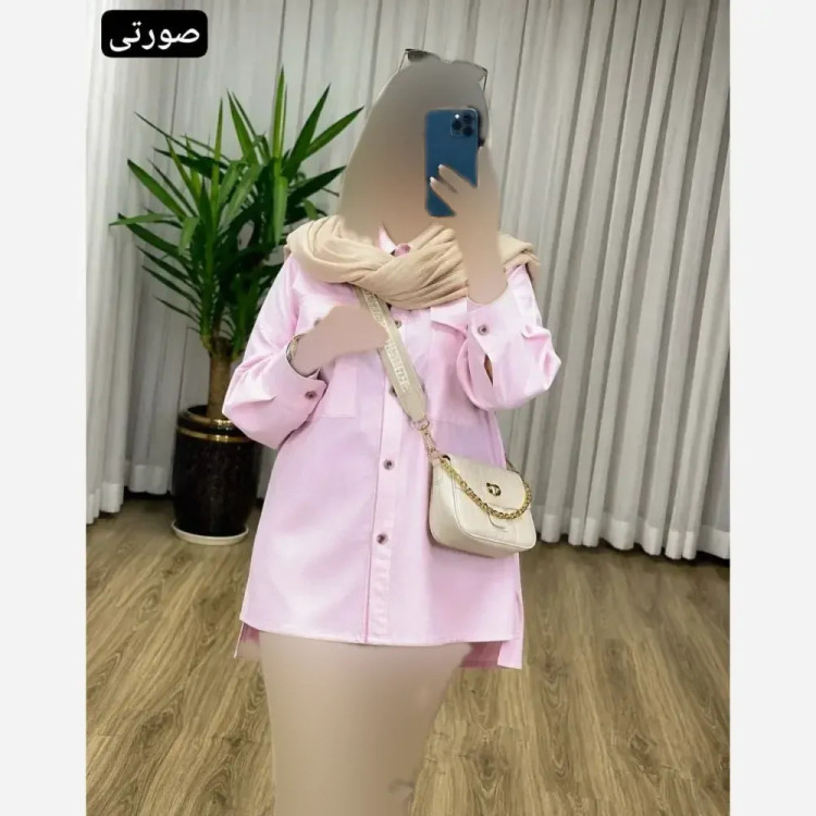 مانتو کتان لنین نچرال روبی فری سایز 36 تا 46