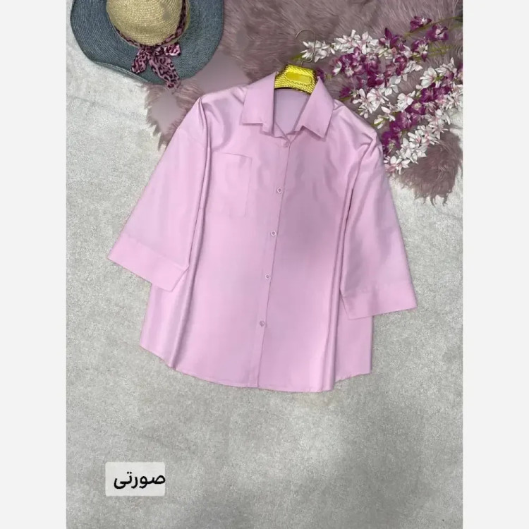 شومیز تک جیب ترمه جنس پری درجه یک خنک فری سایز