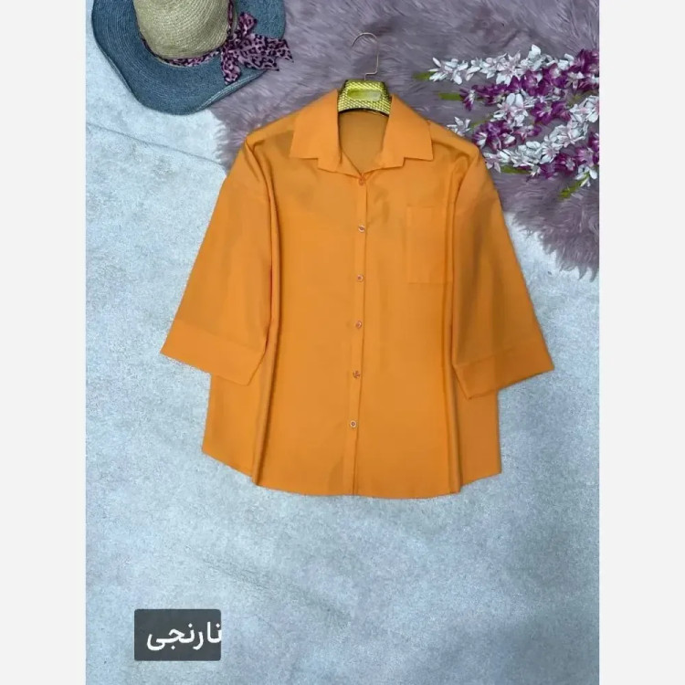 شومیز تک جیب ترمه جنس پری درجه یک خنک فری سایز