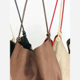 کیف زنانه جیر تک قیطونی پاییزه با کیف آرایشی