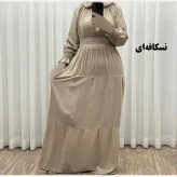 پیراهن ساحلی نخی زنانه مدل خسته فری سایز مناسب تا سایز 46