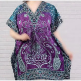پیراهن طرح سنتی هندی بته جغه فری سایز سیلک هندی زنانه تا سایز 60 شیک و راحت چهارفصل بدون آبرفت و رنگ رفت