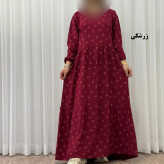 پیراهن ساحلی زنانه گلریز نخی فری سایز تا 48 آیدایی کمربند دار شیک و راحت چهارفصل
