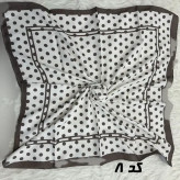 مینی اسکارف قهوهای نخ طرحبندی 65×65 سانتیمتر بدون آبرفت و رنگ رفت