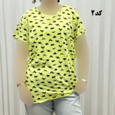 تیشرت طرحدار H&M کد 1169 نخ پنبه چهارفصل زنانه دخترانه تنخور راحت