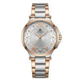 ساعت مچی زنانه الکس مارتین مدل 8016 استیل رزگلد صفحه سفید با موتور ژاپن