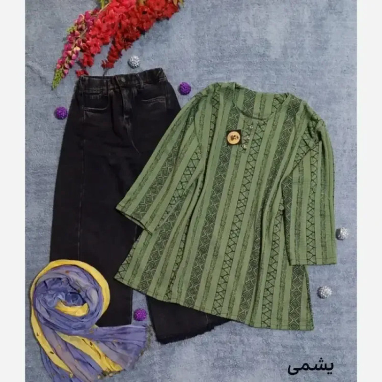 تونیک سنتی زنانه قواره دار تسلا فری سایز خنک