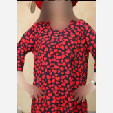 تونیک بلند نخی قواره دار خنک سایز بزرگ زنانه روژان