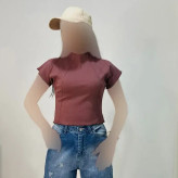 کراپ تاپ زنانه کبریتی رگه دوزی کد 1439