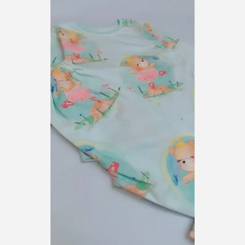 ست بلوز و شلوار راحتی دخترانه طرح زمستانی اسپرت سایز 35 تا 50