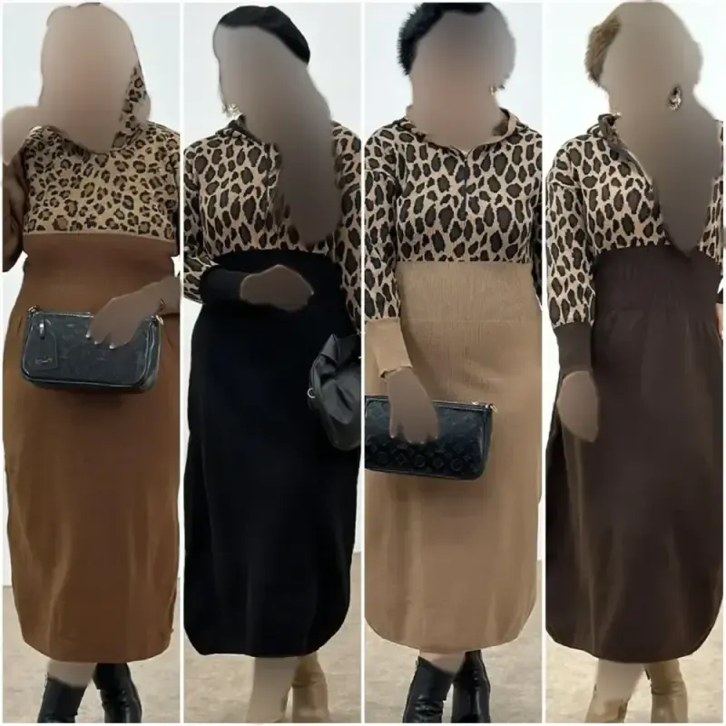 کفتان بافت زنانه مدل ژیوان فری سایز رنگ کرم و نسکافه ای