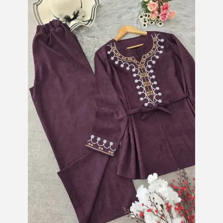 ست تیشرت شلوار زنانه جنس بزیاق مدل POLO فری سایز