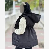 پافر کمرگت میکرو پشم شیشه دار کلاهدار سایز فری زنانه