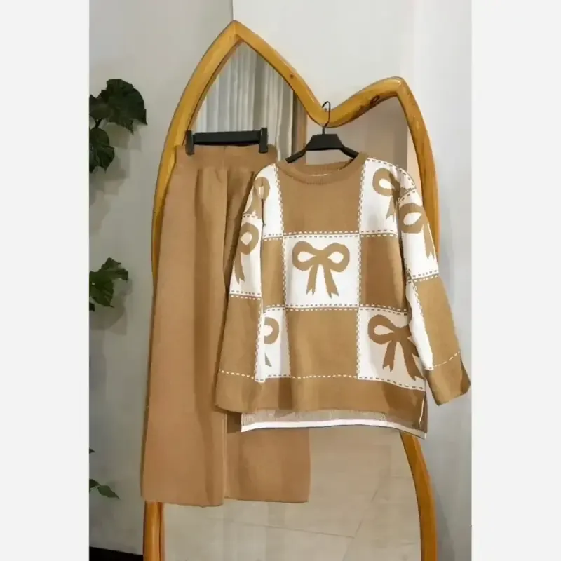 ست بافت زنانه ادرینا بافت گرم بالا سایز 38 تا 48