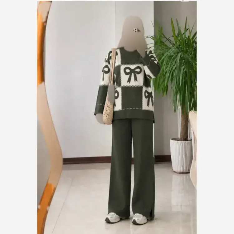 ست بافت زنانه ادرینا بافت گرم بالا سایز 38 تا 48