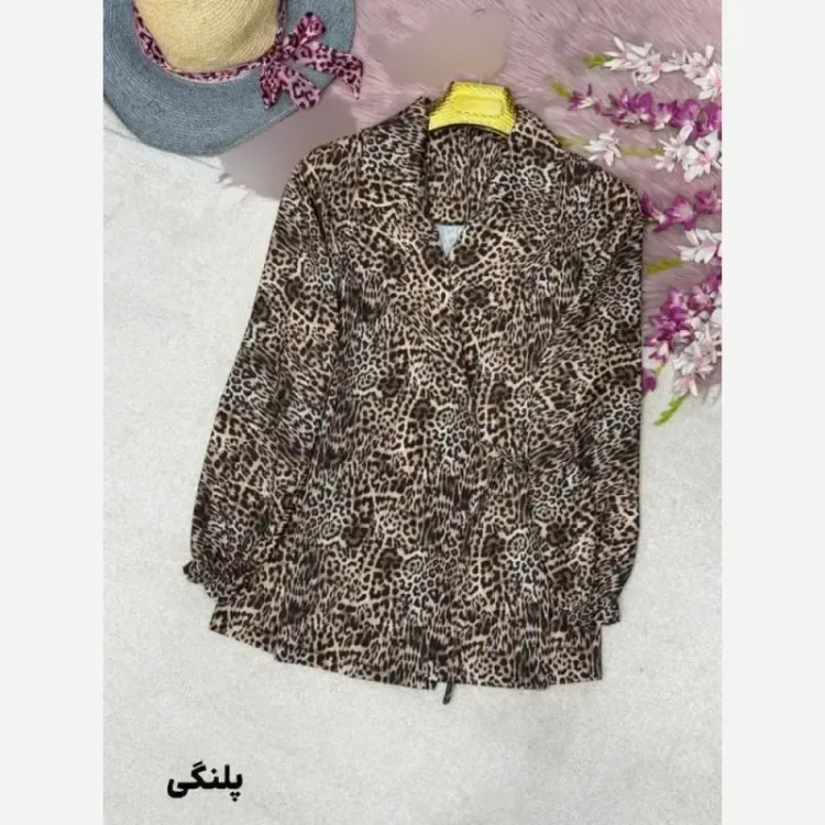 شومیز یقه انگلیسی زنانه جنس کرپ بوگاتی سایز فری 38 تا 46