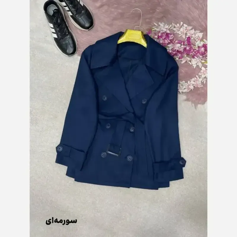 ترنچ کت هیوا جنس کتان استانبولی سایز فری 38 تا 44