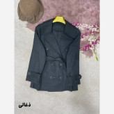 ترنچ کت هیوا جنس کتان استانبولی سایز فری 38 تا 44